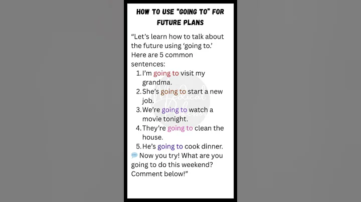 ✅ How to Use “Going To” for Future Plans | Speak English Naturally