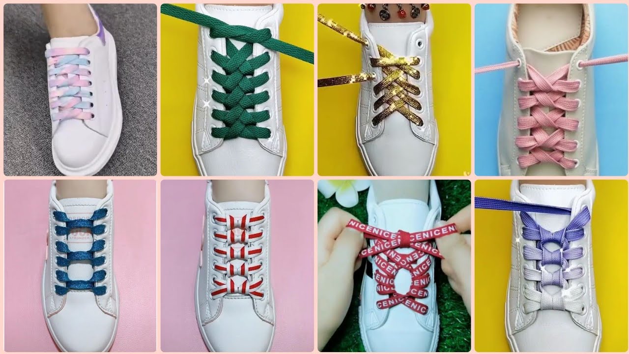 أسهل طريقة لربط رباط الحذاء 2022💞 احدث واشيك ربطه كوتشى 🥾تعلمى طرق جديدة  وابداعيه في ربط حزام حذائك - YouTube