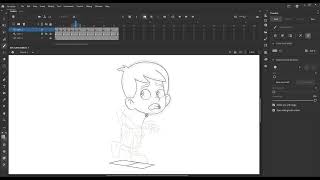Character Animation with Adobe Animate - Lesson 37 | Scared Walk 3 4th Angle - Part 2