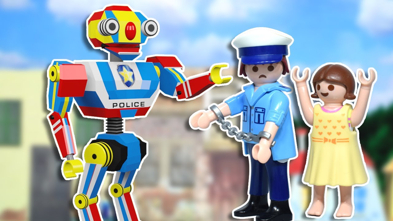 الشرطي الالي اتلخبط و قبض على البوليس - عائلة ساندي - قصص اطفال