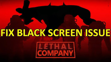 How To Fix Lethal Company Black Screen Issue
