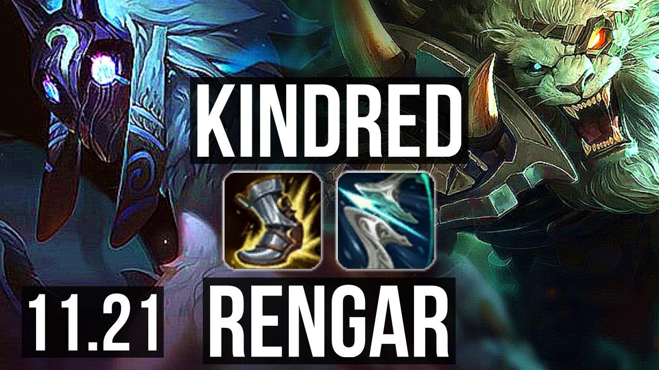 KINDRED vs RENGAR (JUNGLE) | 6/1/5, 700+ games | EUW Master | v11.21 ...