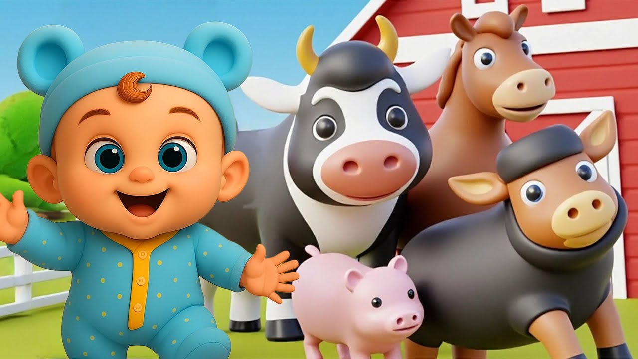 Animal Song + More Song | Lola the Cow | Lala Loops Cartoon Nursery Rhymes & Kids Songs