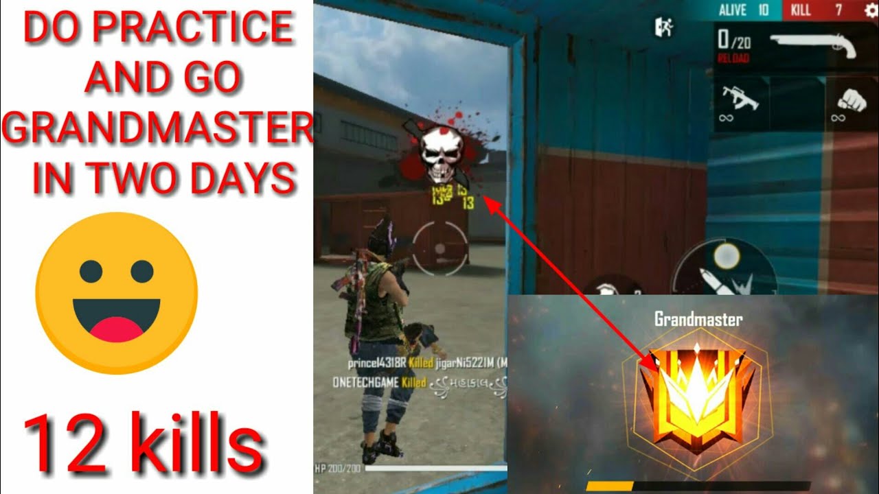 Free FIRE 12 KILL SOLO MATCH GO GRANDMASTER - YouTube