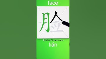 How to Write 脸(face) in Chinese? App Name :《ViewChinese》&《My HSK》