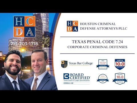 Texas Penal Code § 7.24 — Defense to Corporate Criminal Law