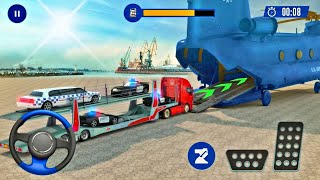 US Police Multi Level Car Transporter Truck - Best Android Gameplay FHD screenshot 5