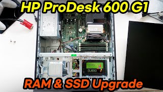 HP Prodesk 600 G1 Upgrade RAM & Hard Drive (Disassembly, Replace SSD)