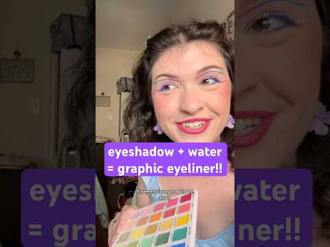 did you know eyeshadow can be used for graphic liner?👀