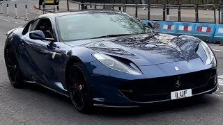2019 || Blue FERRARI 812 SUPERFAST S-A || Park Lane || London || 4K