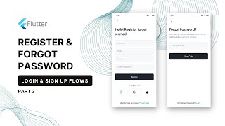 Login & Sign up flow: Sign up & Forgot Password Screens - Part 2 #flutter #ui #signup #beginner #app