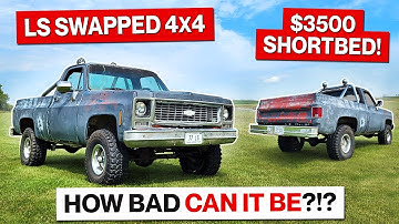 Super Cheap 4x4 Shortbed Squarebody! LS Swap Hack Job!