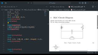 How to draw RLC Circuit with me ... Latex Tikzcircuit #latex #tikz #physics #coding #practice