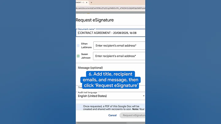 Create, request signatures, and sign documents with eSignatures in Google Docs. 🖋️ #Shorts