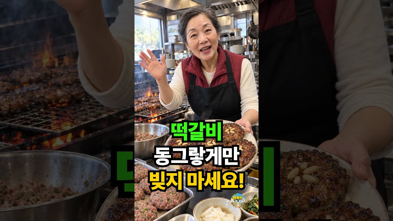 떡갈비, 동그랗게만 빚지 마세요! 속까지 고르게 익는 비법 레시피 숏폼 썸네일