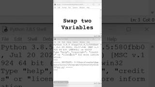 python program || Swap two variables🔁|| Swap two variables in python.#python #swap #variables #print