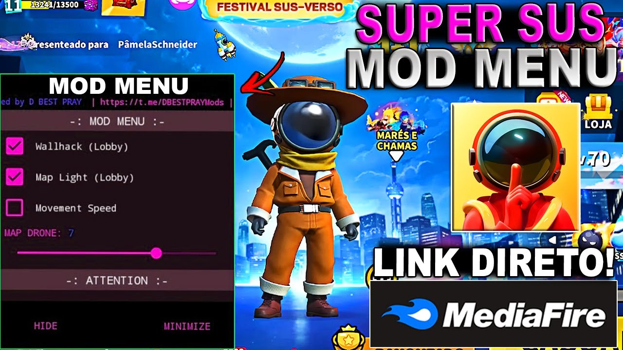 SUPER SUS MOD MENU ATUALIZADO!! SUPER SUS ANDROID SUPER SUS ATUALIZADO 2025 LINK DIRETO MEDIAFIRE