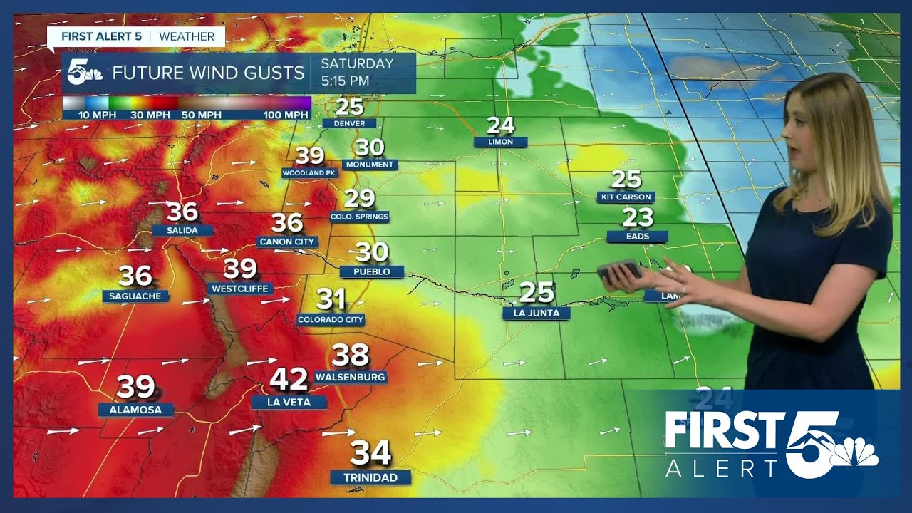 Record heat and fire danger on Saturday in southern Colorado - YouTube