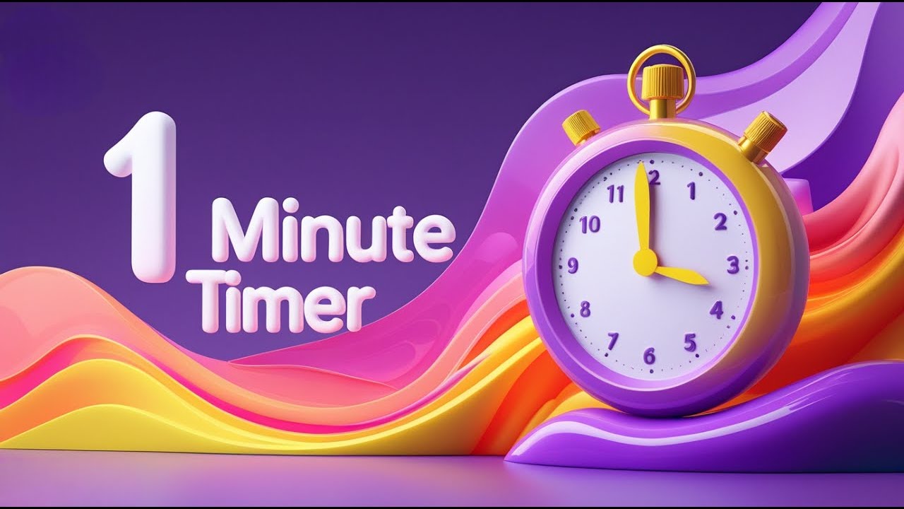 1 Minute Timer ⏱️ No Music | Clean Countdown Timer | DevClock