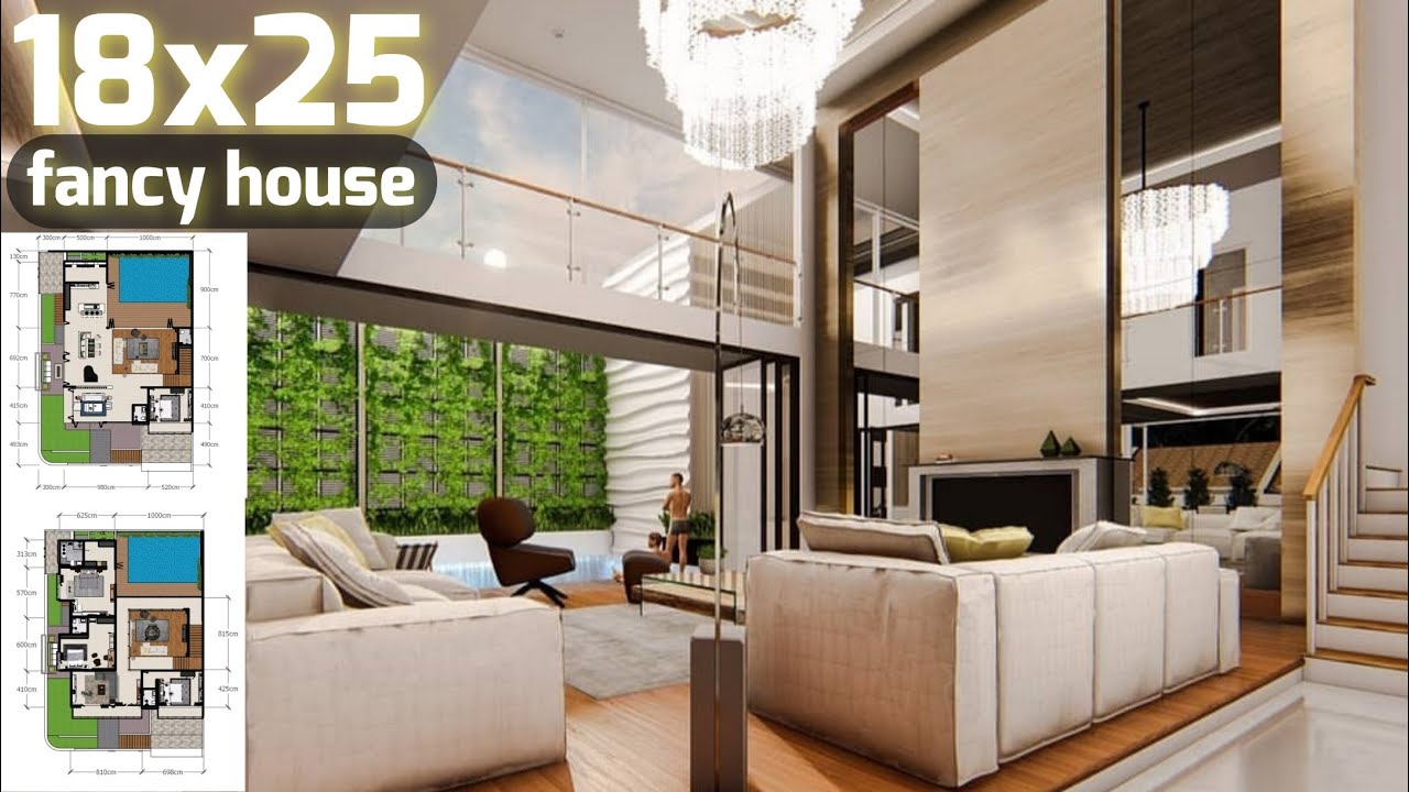 450 Sqm Open Plan Modern House Design Desain Rumah 18 X 25 Minim Sekat Banyak Bukaan Youtube