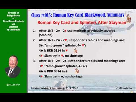 Class 105 Roman KeyCard Blackwood Wrap up 2014 02 05 - YouTube