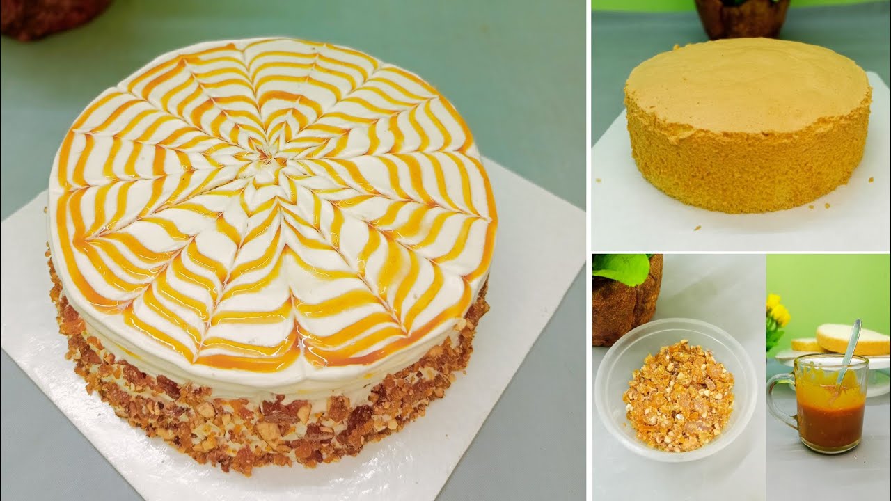 ২ ডিমের বাটারস্কচ কেকের A to Z ( ক্যারামেল সস,প্রালিন ও ক্রিম তৈরি সহ ) | Butterscotch Cake Recipe