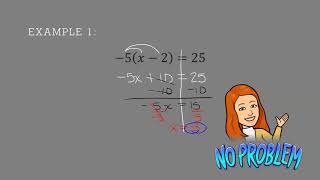 Two Step Equations with Distribution
