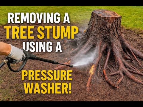 Removing a Tree Stump with a Pressure Washer! (No Grinder, No Contractor)