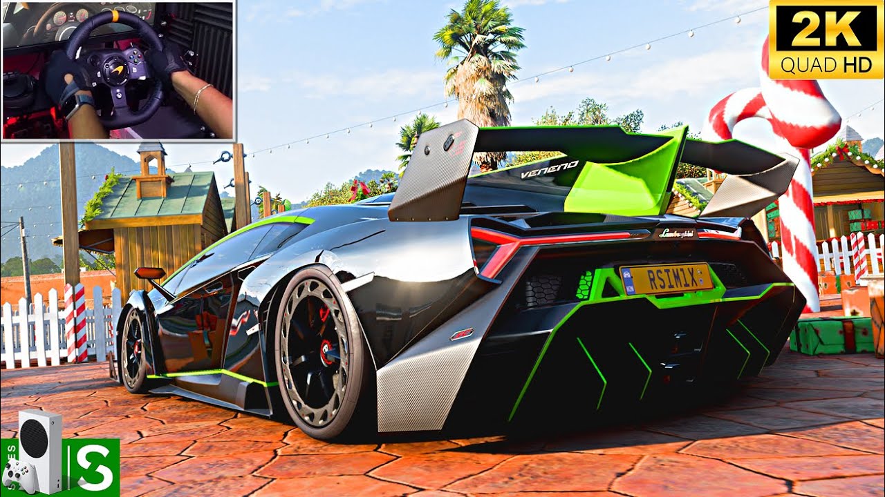 Forza Horizon 5 - 1450HP Lamborghini Veneno !!🔥 No Hud | Logitech G920 + Shifter Gameplay