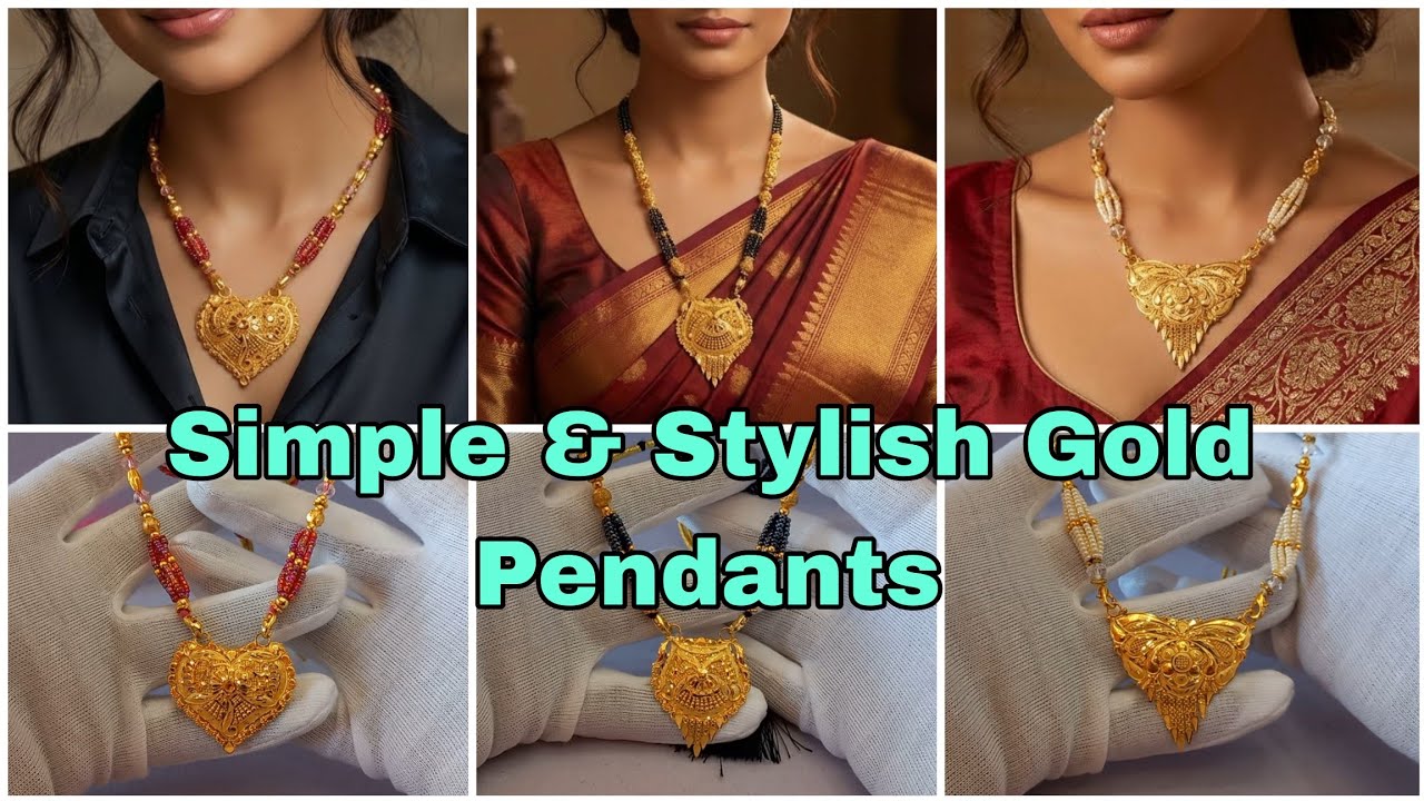 New Gold Mangalsutra Pendant Designs With Price | Simple & Stylish Gold Pendants 