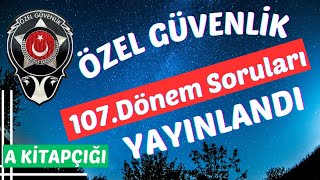 Özel Güvenlik 107. Dönem Sınav Soruları Yayınlandı A Kitapçığı #Özel #Güvenlik #Sınav #Soruları24-02