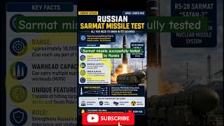 Russia’s Most Powerful Nuclear Missile? RS-28 Sarmat  "Satan 2" Explained 🌍#upsc #ssc
