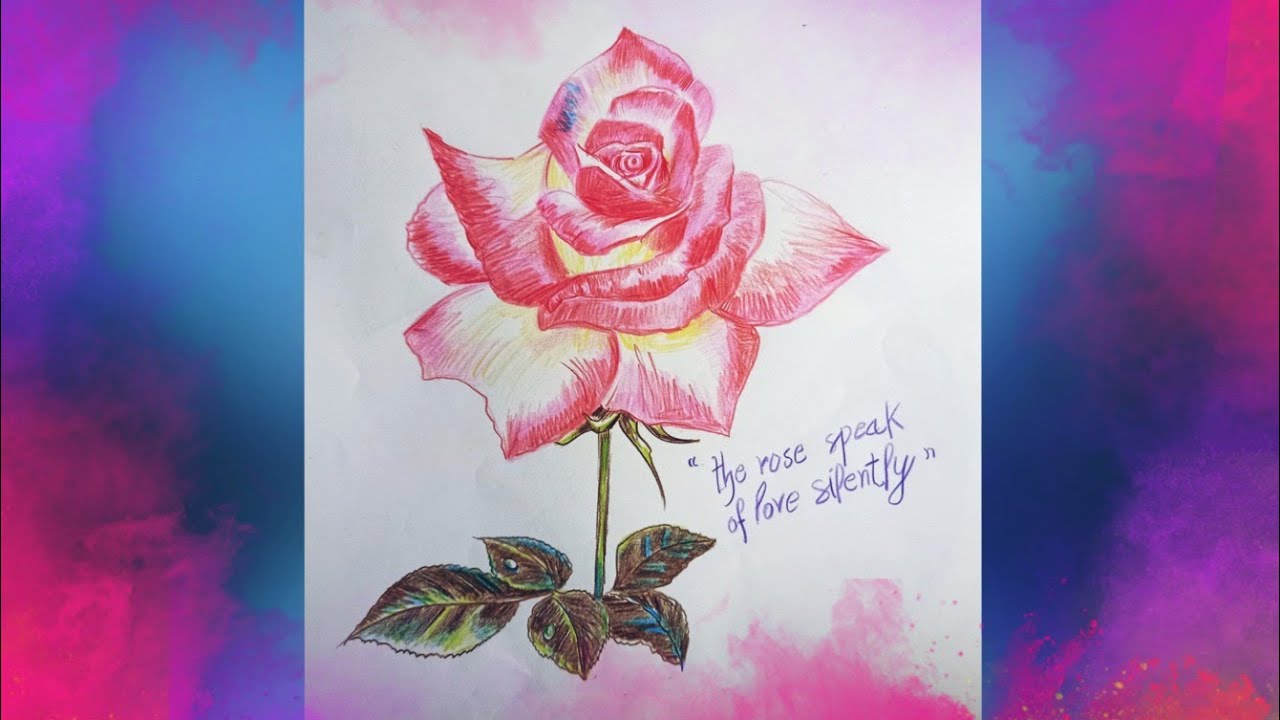 Happy Rose Day 2020 | How to draw a Rose Very easy - step by step for Beginners