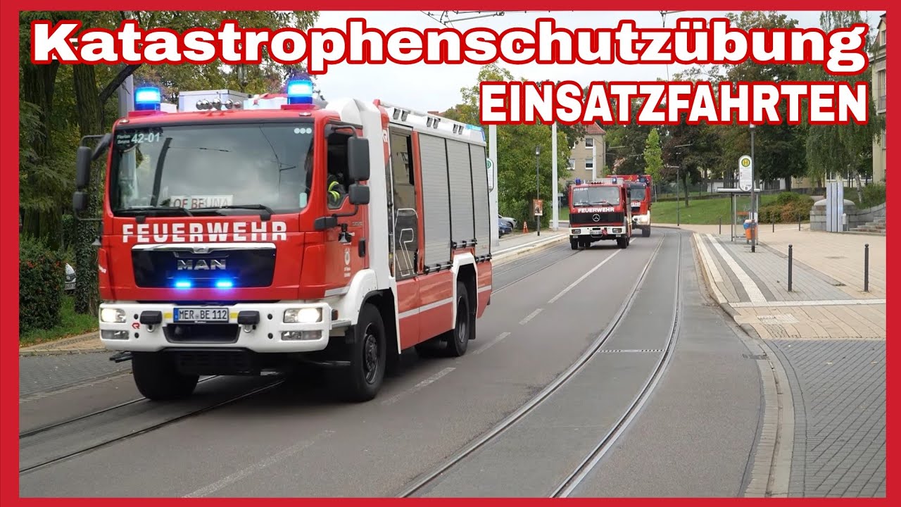 🆘️Katastrophenschutzübung Saalekreis⚠️ALARM IN MERSEBURG⚠️Einsatzfahrten🚨🔊