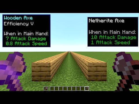 Efficiency V wooden axe VS  Netherite axe