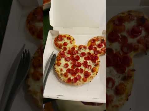 Disneyland Disney Paris Minnie Mickey Mouse pepperoni pizza Chessy France 2024