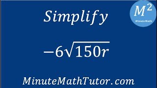 Simplify -6√(150r)