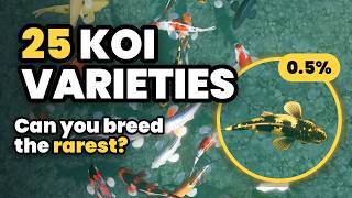 Koi Breeding in Aquaculture Simulator – 25 Varieties, Stud Book & the 0.5% Koi