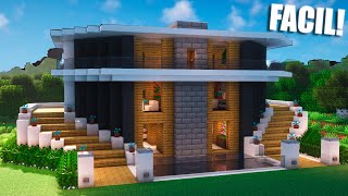 ✅Cómo hacer una casa MODERNA en Minecraft (FÁCIL Y RÁPIDO) (#7)