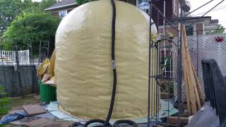 Inflating Air-Form | Double-Shell Dome Project | Aircrete Harry | #aircreteharry #dome #aircrete