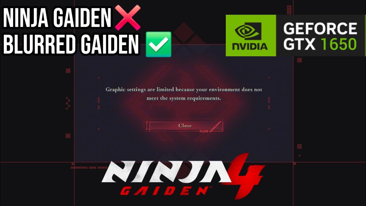 Ninja Gaiden 4 on GTX 1650 | You Can't Change Any Settings!😑