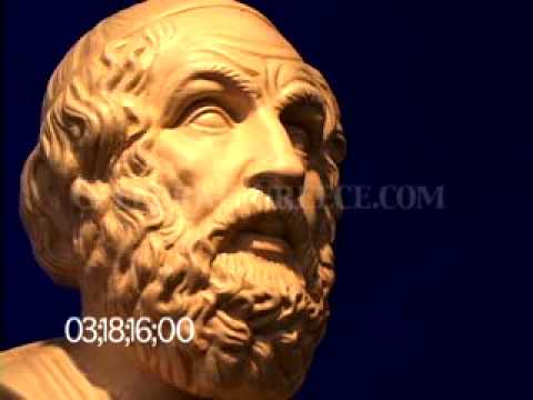 0500 Bust of Homer, blind bard (poet) of the Iliad and Odyssey (replica)