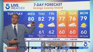 Cool mornings with warm and sunny afternoons this week