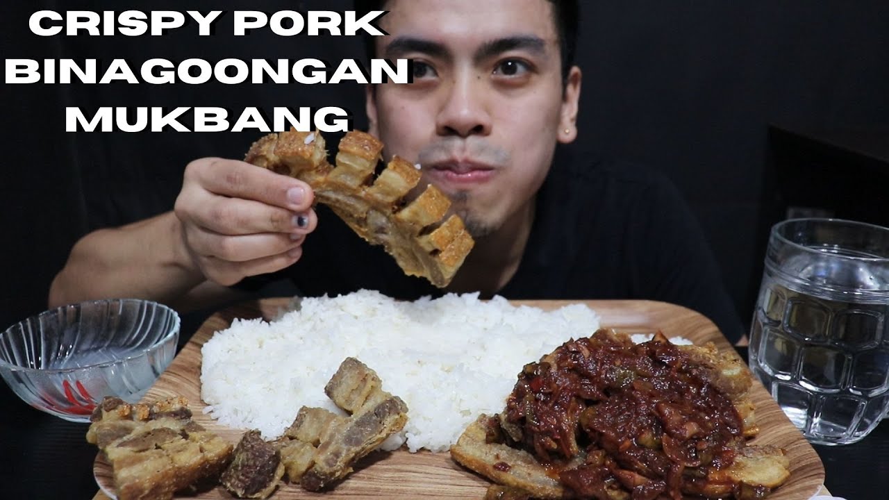 CRISPY PORK BINAGOONGAN MUKBANG (PINOY FOOD)