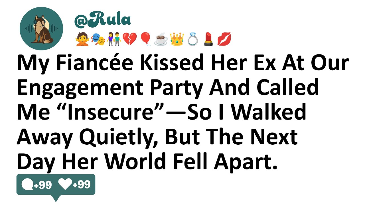 My Fiancée Kissed Her Ex At Our Engagement Party And Called Me “Insecure”—So I Walked Away Quietly..