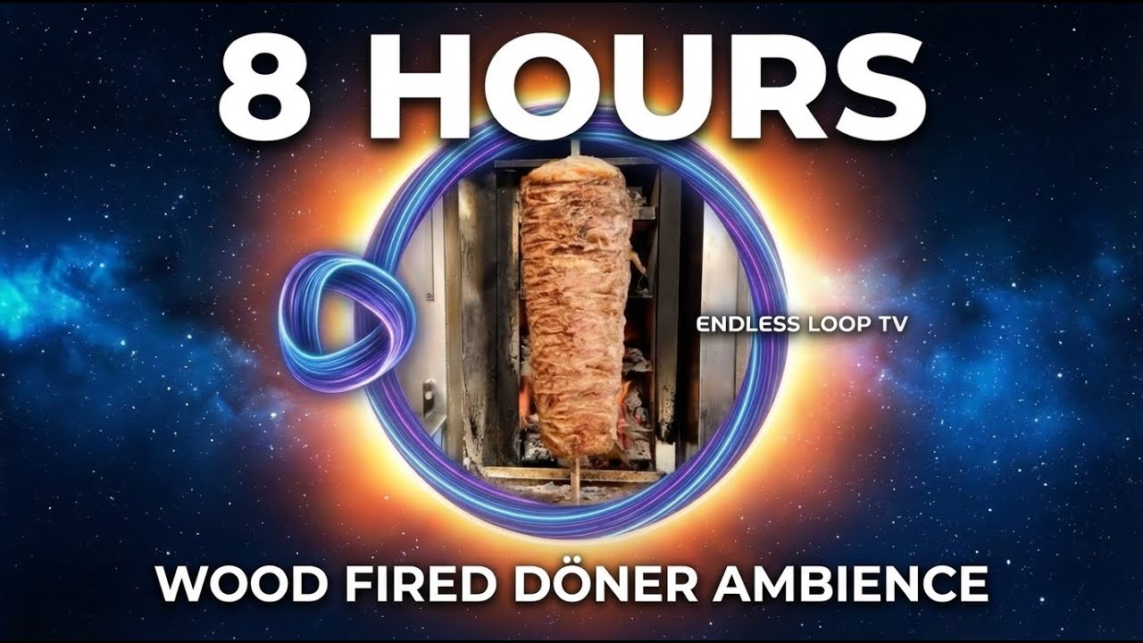 Satisfying Turkish Döner Kebab Spinning 🔥 Street Food ASMR Loop (4K)