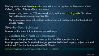 Resolving NDK Compilation Issues in Android Studio: A Step-by-Step Guide to Fixing ndkversion Errors
