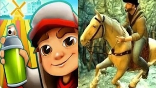 Subway Runner Surf vs Temple Horse Run 3D screenshot 5