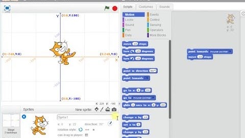 Making a Sprite Follow the Mouse in Scratch
