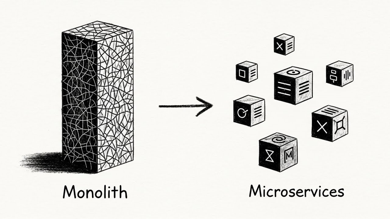 How do you decide between a monolith and microservices for a new system?